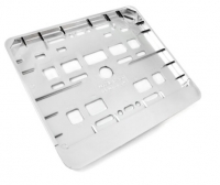 Motorcycle license plate holder, chrome
