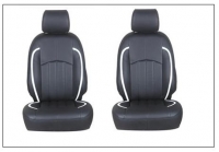 Seat cover set 1pc+1pc., black/grey
