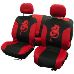 Seat cover set  "Dragon red" ― AUTOERA.LV