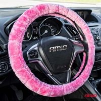 Pink steering wheel cover 37-39cm