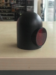 Plastic PVC tow-ball cover, black with reflector ― AUTOERA.LV