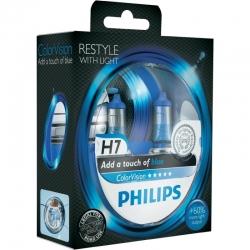 K-ts Philips ColorVision Blue - RESTYLE, H7 55W, 12V ― AUTOERA.LV
