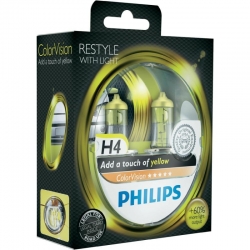 К-т ламп Philips ColorVision Gold - RESTYLE, H7 55W, 12В  ― AUTOERA.LV