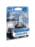 Headlamp bulb -  Philips H7 55W White Vision Ultra up to 4200K (+60%), 12V