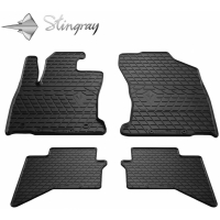 Rubber floor mats set for Toyota Hilux Cabin Crew (2016-2023)
