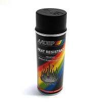 Термостойкая краска чёрного цвета  - Motip Heat Resistant, 800C, 400мл.