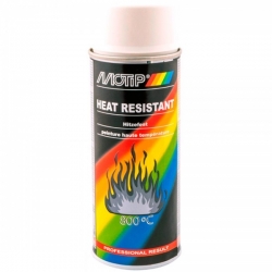 Termo iztūrīga krāsas (balts) - Motip Heat Resistant, 300C, 400ml.  ― AUTOERA.LV