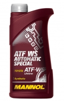Синтетическре масло для ГУР или коробок (красного цвета) - Mannol ATF WS Automatic Special, 1Л