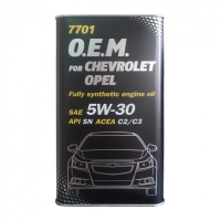 Синтетическое моторное масло - Mannol OEM for Chevrolet/Opel 5W30, 4Л
