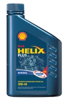 Полу-синтетическое моторное масло Shell Helix Diesel Plus SAE 10w40, 1L