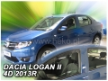 Front and rear wind deflector set Dacia Logan (2012-2019)