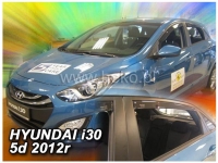 Front and rear wind deflector set Hyundai i30 (2011-2016)