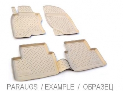 Rubber floor mats set Audi Q7 (2005-2015), with edges ― AUTOERA.LV