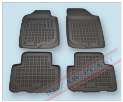 Rubber floor mat set Kia Carens (2006-2013) with edges ― AUTOERA.LV