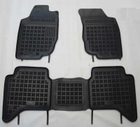 Rubber floor mats set Toyota Hilux (2005-2012), with edges