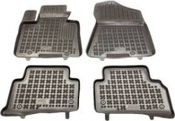 Rubber floor mat set Hyundai Santa Fe (2012-2020) with edges ― AUTOERA.LV