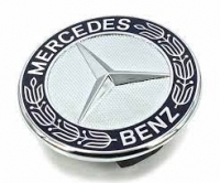 Передняя эмбелма на капот для Mercedes-Benz, 57мм (чёрная)