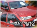 Front and rear wind deflector set Nissan Almera (1995-2000)