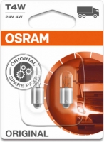 Gabarītu spuldze - OSRAM ORIGINAL T4W, 24V (2gab)