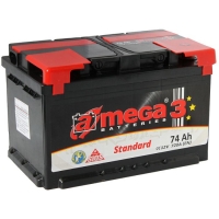 Car battery  -  AMEGA Standart 74Ah, 720A, 12V