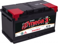 Авто аккумулятор - Amega Standart 80Ah, 760A, 12В 