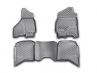 3D Rubber floor mats set for Dodge RAM 1500/2500/3500 CABIN CREW (2002-2012) 