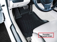 3Д К-т чёреных резиновых ковриков Lexus IS (2005-2013)