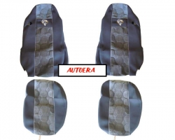 Seat covers set for  MB ACTROS, ATEGO,AXOR - N37 /seat headrest inbroided ― AUTOERA.LV