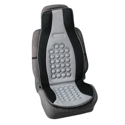 Car seat cushion, black with grey inserts ― AUTOERA.LV