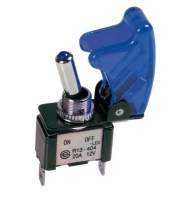 Aluminium toggle switch (blue color), 20A, 12V