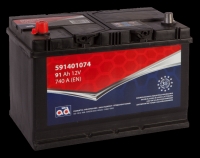 Car battery AD 91Ah 740A (+/-)