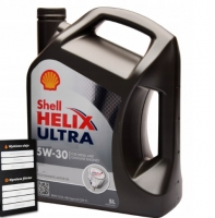 Синтетическое моторное масло - Shell Helix Ultra 5w30, 5Л