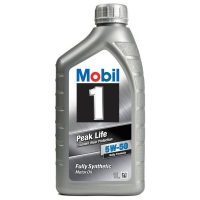 Синтетическое моторное масло - Mobil Peak Life 5w50, 1Л