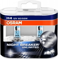 Osram Night breaker Unlimited H4 60/55W (+110%), 12В