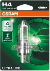 Лампочка головного света - OSRAM ULTRA LIFE H4 60/55W, 12В ― AUTOERA.LV