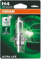 Pamatluktura spuldze - OSRAM ULTRA LIFE H4 60/55W, 12V