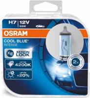 Headlamp set - H7 Osram Cool Blue Intense (4200K) +20%, 55W, 12V