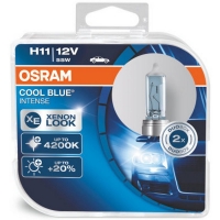 К-л ламп Osram H11 55W (+20%) Cool Blue Intense (Xenon Look, белый свет), 12В