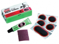 Bike tube repair kit (rubber glue, 5pc patchs, abrasive paper ) ― AUTOERA.LV