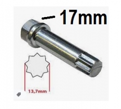 Wheel nut wrench 17mm (10 sides, stars)  ― AUTOERA.LV