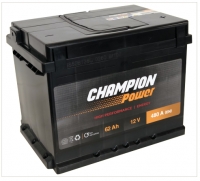 Car battery - CHAMPION POWER 62Ah, 480A, 12V