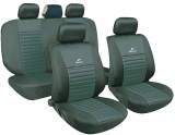 Poliester car seat cover set with zippers "Tango", graphite