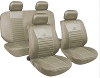 Poliester car seat cover set with zippers "Tango", beige