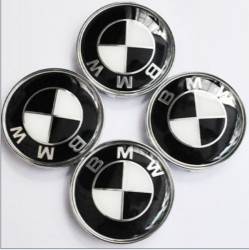 Discs inserts/caps set BMW 4x⌀68mm, black ― AUTOERA.LV