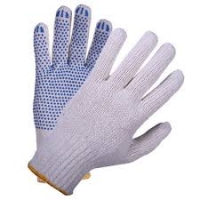 Трикотажные перчатки с ПВХ покрытием, односторонние, пара