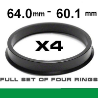 Центрующее кольцо для алюминиевых дисков 64.0mm ->60.1mm