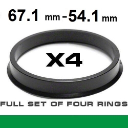 Центрирующее кольцо для алюминиевых дисков  67.1мм ->54.1мм ― AUTOERA.LV