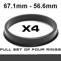 Центрирующее кольцо для алюминиевых дисков 67.1мм ->56.6мм ― AUTOERA.LV