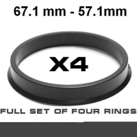 Wheel hub centring ring  67.1mm ->57.1mm