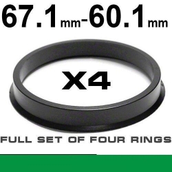 Центрирующее кольцо для алюминиевых дисков 67.1мм - 60.1мм ― AUTOERA.LV